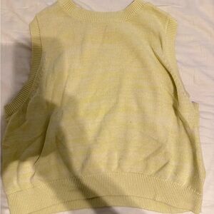 Women's Sleeveless Sweater Vest in Light Yellow